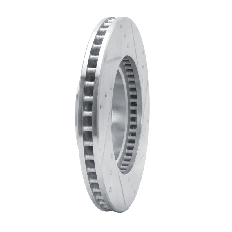 Lexus CT200H Brake Rotor (1) - Front Right - R1 Concepts - Drilled & Slotted - Silver - `10-`17